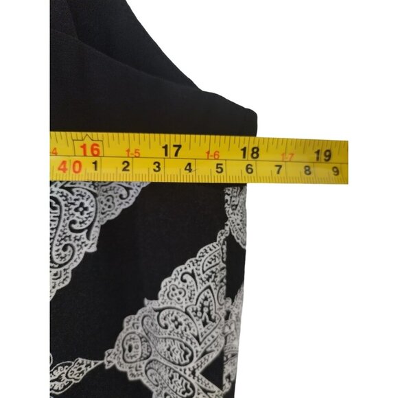 PerSeption Concept Women's Sleeveless Plunge Neck Paisley Dress Size M. - Picture 6 of 7